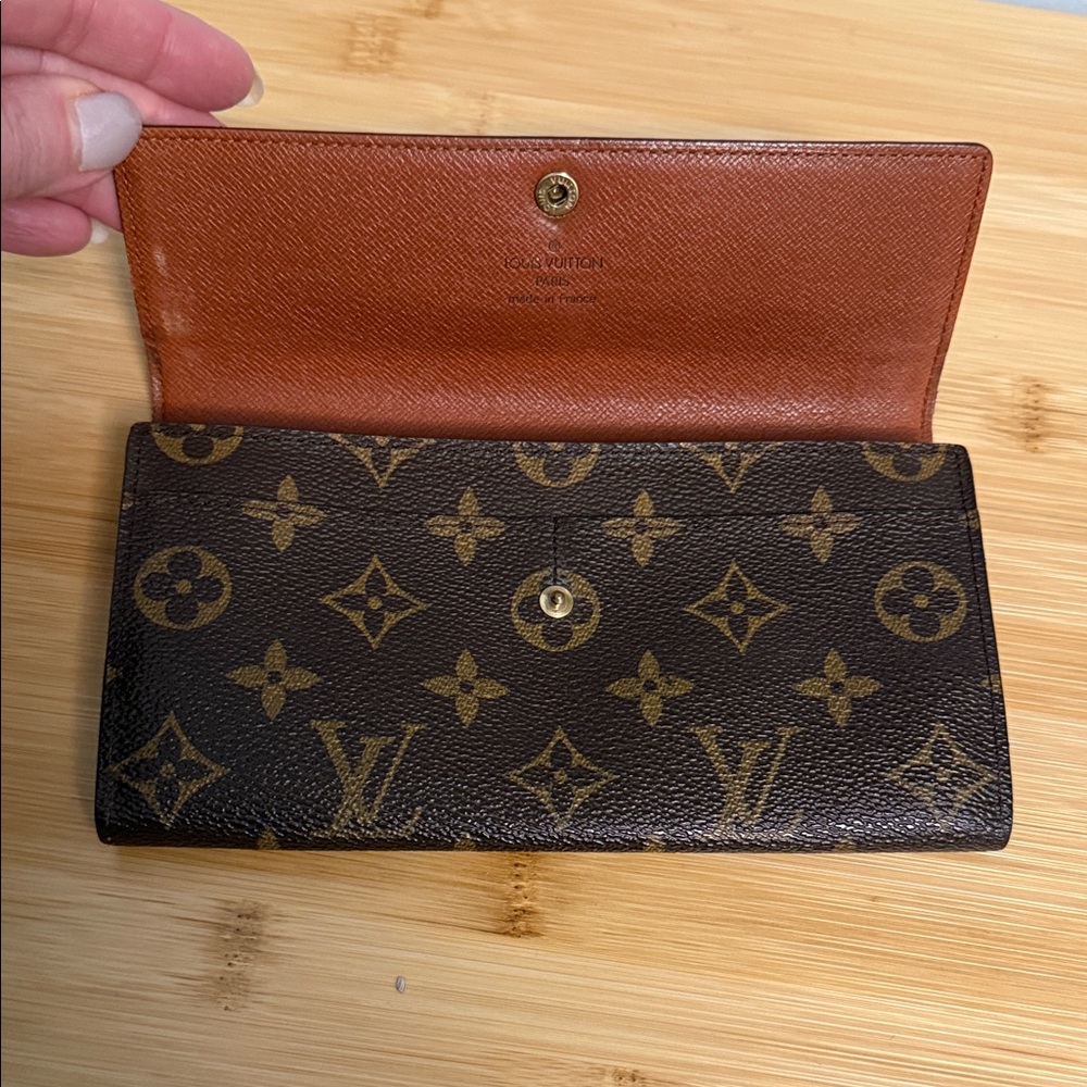 Louis Vuitton Sarah Portefeuille Monogram Coated Canvas Long Wallet LV with COA - Picture 7 of 16